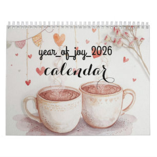 Ein Jahr der Freude 2026 Druckbarer Kalender
