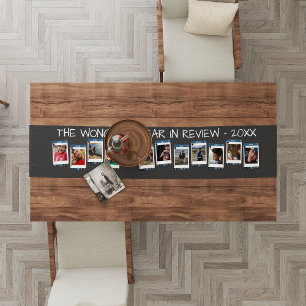 Ein Jahr der Überprüfung Instagram Foto Table Ru Kurzer Tischläufer
