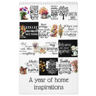 Ein Jahr der Zuhause-Inspiration Kalender