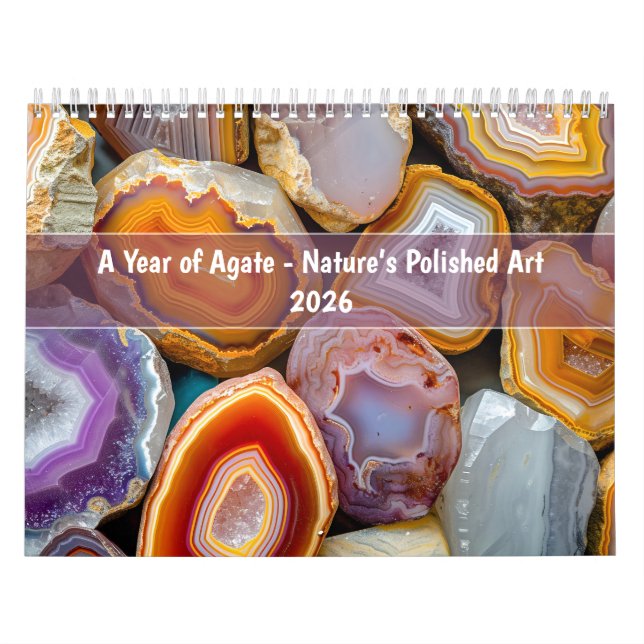 Ein Jahr des Achat – Natürliche polierte Kunst Kalender (Titelbild)