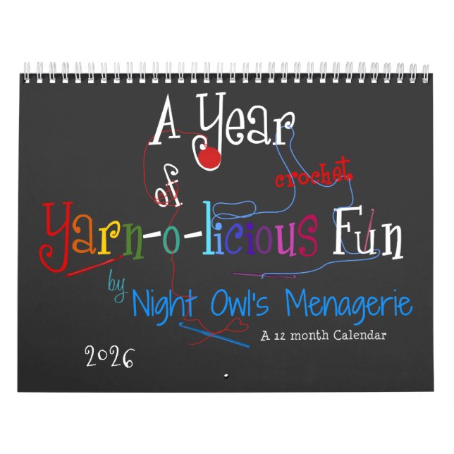 Ein Jahr des mondänen Crochet-Vergnügens Kalender (Titelbild)