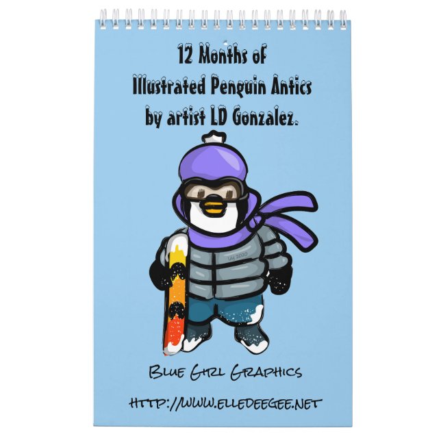 Ein Jahr des Pinguinkalenders Kalender (Rückseite)