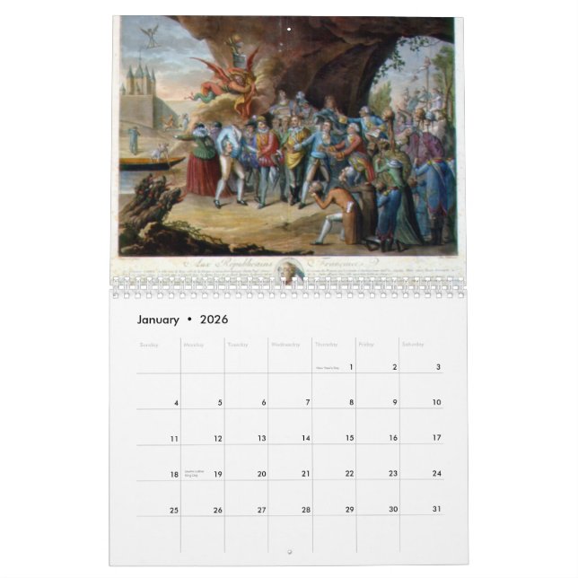 Ein Jahr durch die Französische Revolution Kalender (Jan 2026)