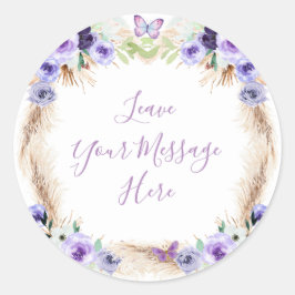 Ein Jahr schmetternde Schmetterlingsblende-Liebe d Runder Aufkleber