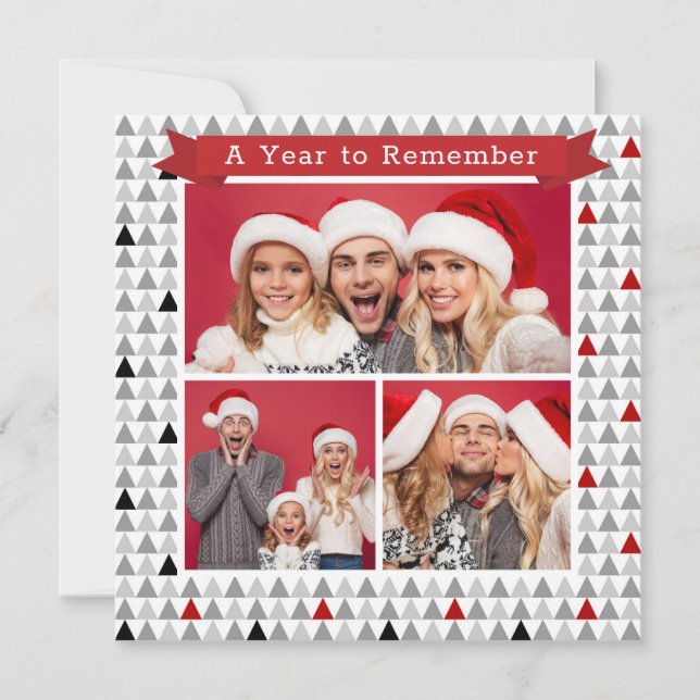 Ein Jahr, um frohe Weihnachten Moderne 3 Foto zu e (Vorderseite)