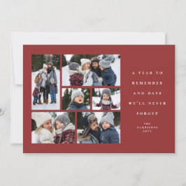 Ein Jahr, um sich an eine sentimentale Foto-Collag Feiertagskarte
