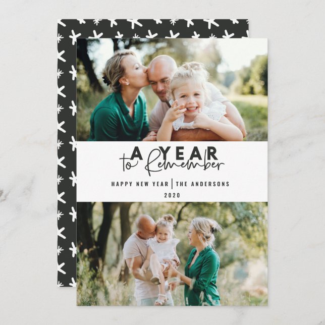 Ein Jahr, um sich an moderne minimale Multi-Foto e (Vorne/Hinten)