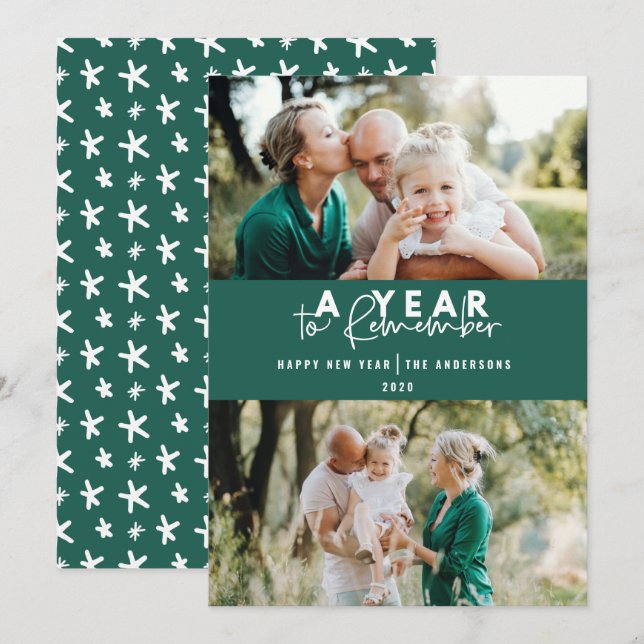 Ein Jahr, um sich an moderne minimale Multi-Foto e (Vorne/Hinten)