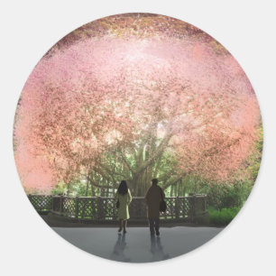 Ein Jahr verging an einem Single Runder Aufkleber