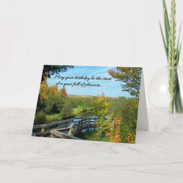 Ein Jahr voller Vergnügen... Religiöser Geburtstag Karte (Vorderseite)