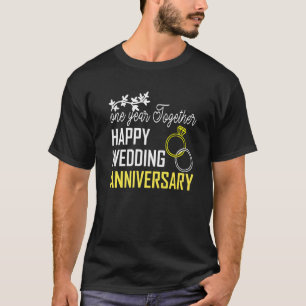 Ein Jahr zusammen glückliches erstes Jubiläum Paar T-Shirt