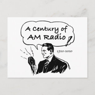 Ein Jahrhundert AM-Radio-Übertragung Postkarte
