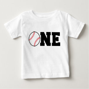 Ein jähriger Baseball-Shirt-Geburtstag Baby T-shirt