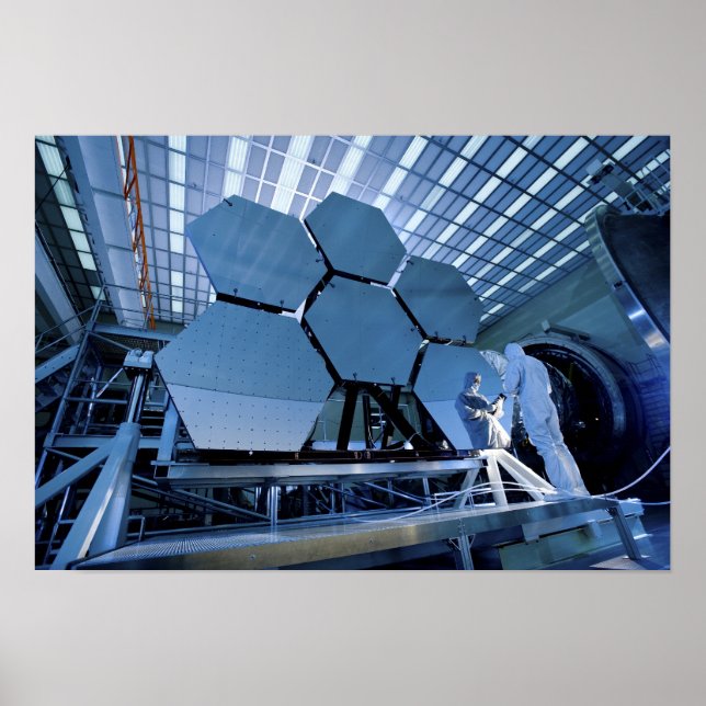 Ein James Webb Space Telescope-Array Poster (Vorne)