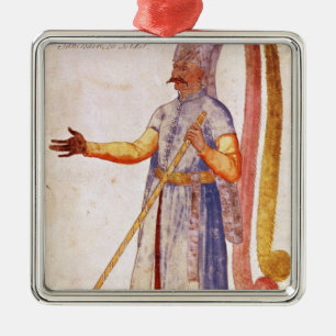 Ein Janissary oder ein Soldat, 1567 Silbernes Ornament
