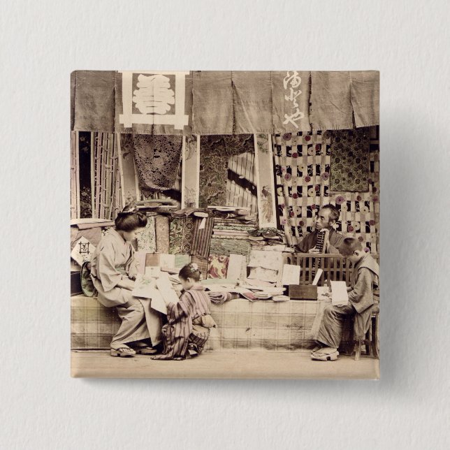 Ein japanischer Stoffspeicher, c.1890 (Hand Button (Vorderseite)