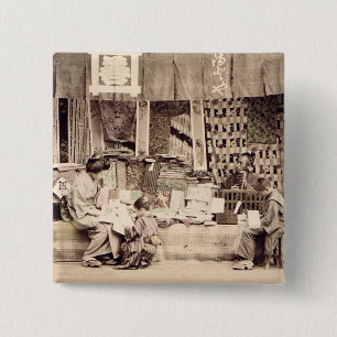 Ein japanischer Stoffspeicher, c.1890 (Hand Button