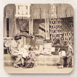 Ein japanischer Stoffspeicher, c.1890 (Hand Getränkeuntersetzer