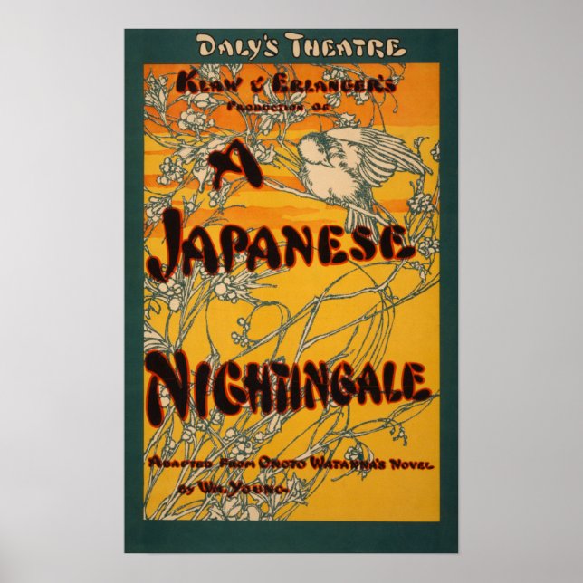Ein japanisches Nachtigall-Theaterposter Poster (Vorne)