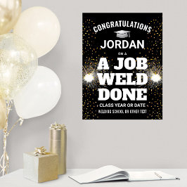 Ein Job wurde ausgeführt Abschluss Glückwunsch Sch Poster