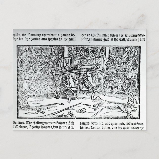 Ein Jousting-Turnier Postkarte (Vorderseite)