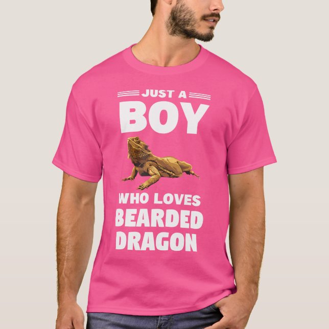 Ein Junge, der bärtige Drachen Liebe Bartete Drach T-Shirt (Vorderseite)