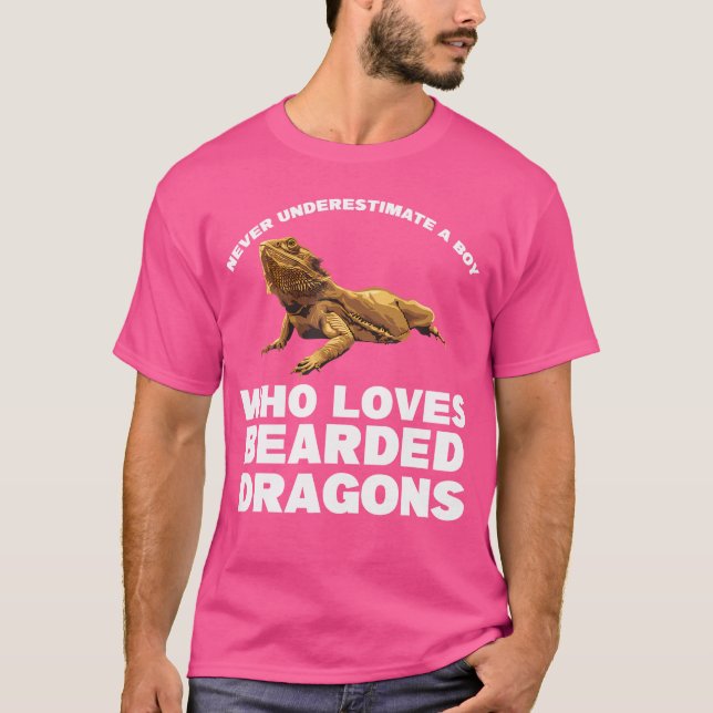 Ein Junge, der bärtige Drachen Liebe Bartete Drach T-Shirt (Vorderseite)