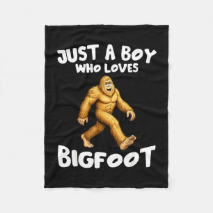 Ein Junge, der Bigfoot Sasquatch lustig retro lieb Fleecedecke