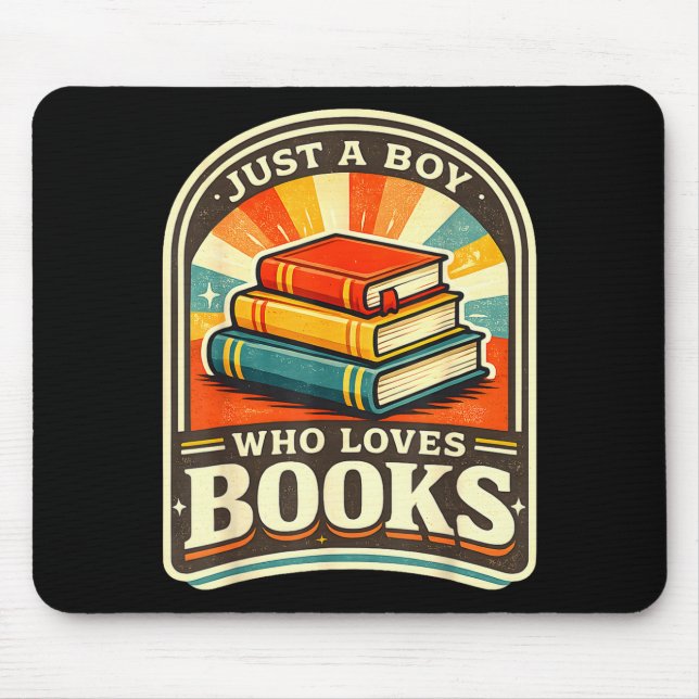 Ein Junge, der Bücher liebt, lustiger Bibliophiler Mousepad (Vorne)