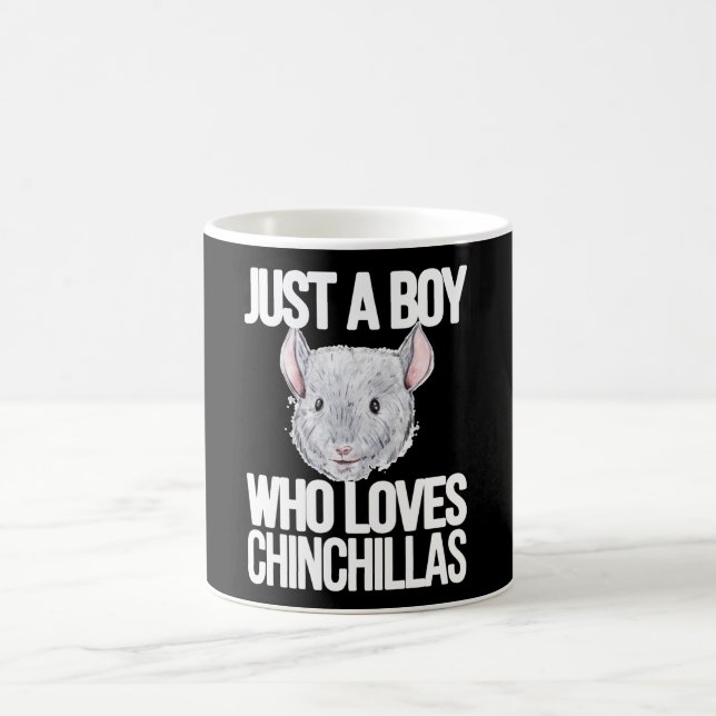 Ein Junge, der Chinchillas Vater Chinchilla Eigent Kaffeetasse (Mittel)