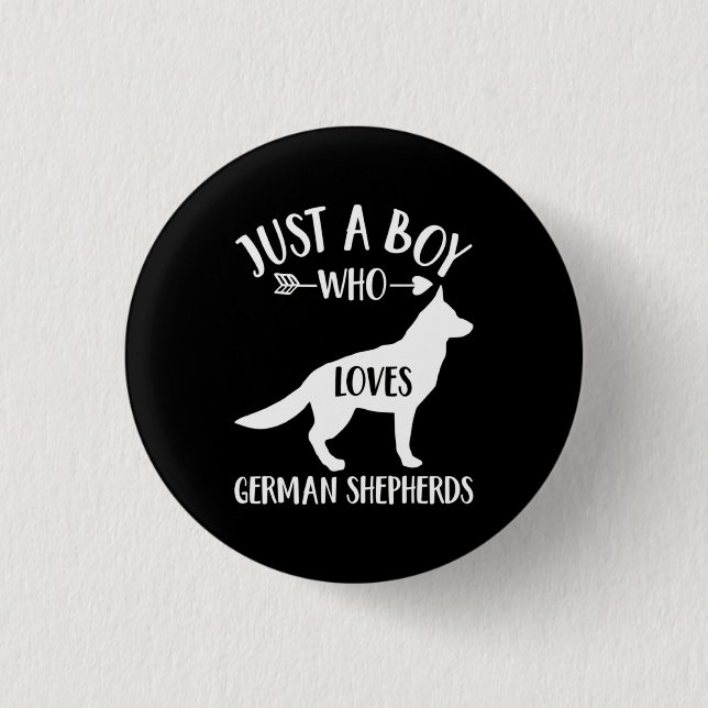 Ein Junge, der deutsche Hirte Liebe Button (Vorderseite)
