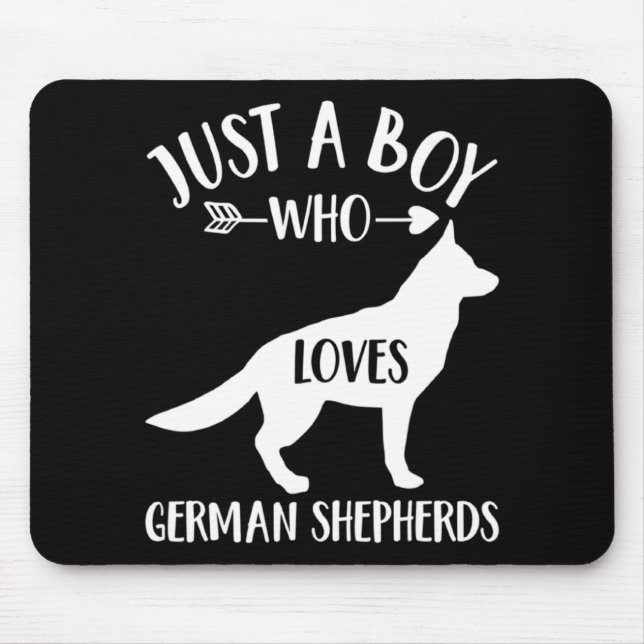 Ein Junge, der deutsche Hirte Liebe Mousepad (Vorne)