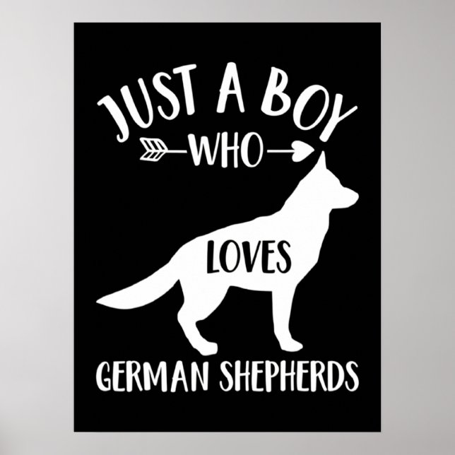Ein Junge, der deutsche Hirte Liebe Poster (Vorne)