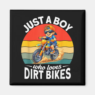 Ein Junge, der Motocross-Enduro-Kinder-Motocross-M Magnet