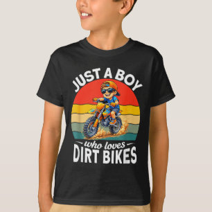 Ein Junge, der Motocross-Enduro-Kinder-Motocross-M T-Shirt