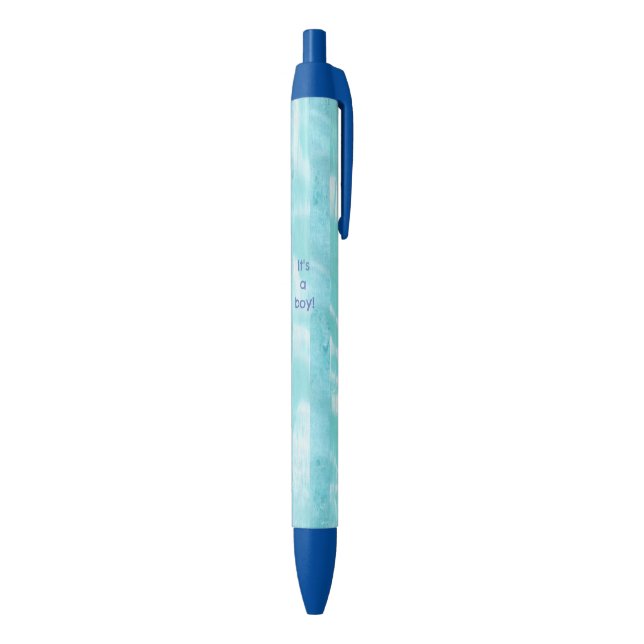Ein Junge, Light Blue Abstrakt Pens Announce Baby Kugelschreiber (Unterseite (Vertikal))