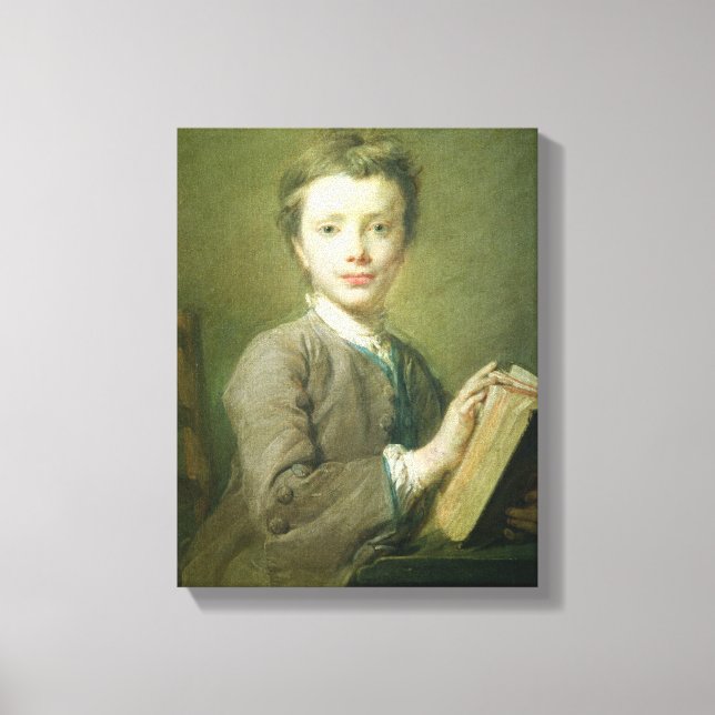 Ein Junge mit einem Buch, c.1740 Leinwanddruck (Vorderseite)
