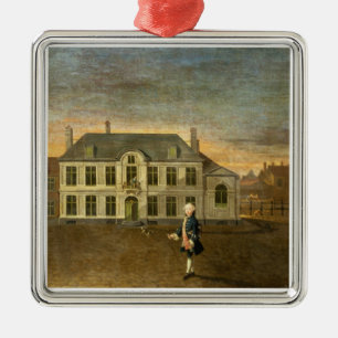 Ein junger Adlig stehend vor einer Villa (sehen Ornament Aus Metall