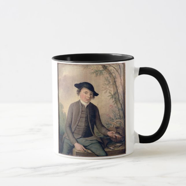 Ein junger Mann-ausweidender Fisch, 1782 (Platte) Tasse (Rechts)