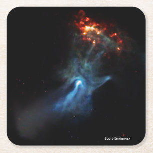 Ein junger Pulsar zeigt seine Hand Rechteckiger Pappuntersetzer