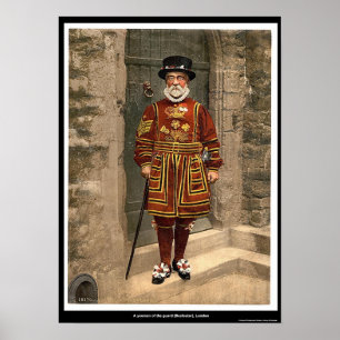Ein junger Wachmann (Beefeater), London, England Poster