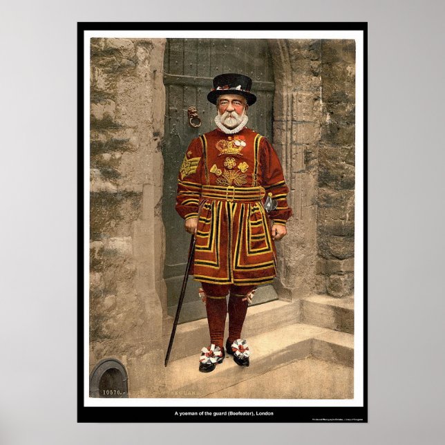Ein junger Wachmann (Beefeater), London, England Poster (Vorne)