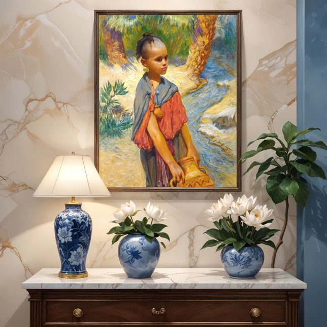 Ein junges Mädchen am Fluss Poster (Von Creator hochgeladen)