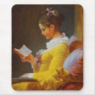 Ein junges Mädchen lesen (Der Leser) Mousepad