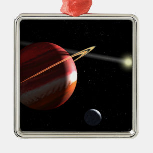 Ein Jupiter-Masse Planet, der den nahe gelegenen Silbernes Ornament
