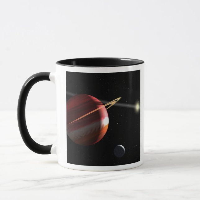 Ein Jupiter-Massen-Planet, der den nahegelegenen S Tasse (Links)
