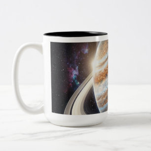 Ein Jupiter mit Ringen Zweifarbige Tasse