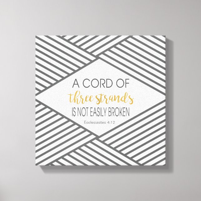 Ein Kabel aus drei Strängen ist nicht leicht zerbr Leinwanddruck (Vorderseite)