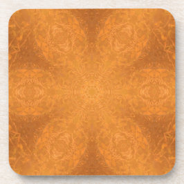 Ein Kaleidoskop eines Burnt Orange Star Getränkeuntersetzer