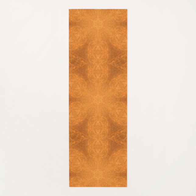 Ein Kaleidoskop eines Burnt Orange Star Yogamatte (Vorderseite)